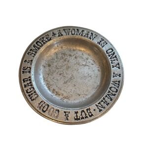 Vintage Wilton Armetale Rudyard Kipling Quote Ashtray Pewter Metal Trinket Dish